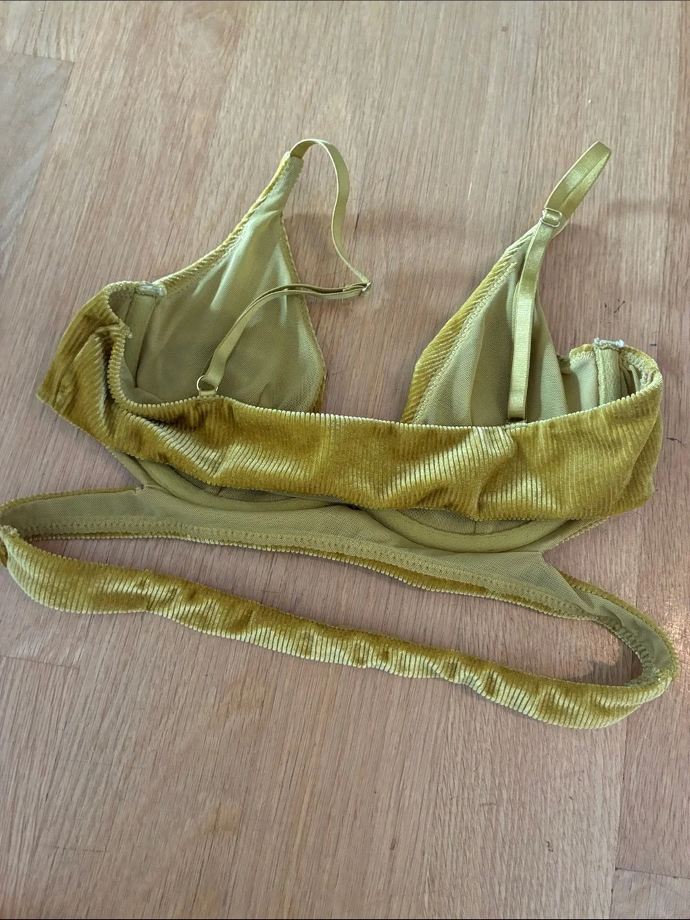Urban Outfitters Out From Under Olive Velvet Underwire Bralette